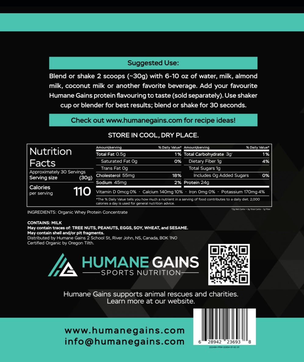 Whey Protein Powder - Unflavoured - 2 lb